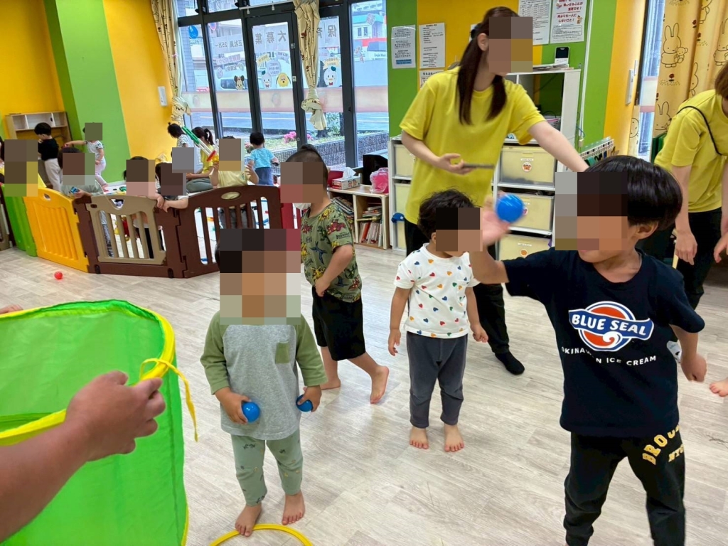 小さいボールで玉入れ🥎